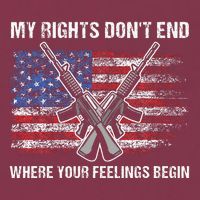 My Rights DonT End Where Your Feelings Begin American Guns 16oz Travel Tumbler