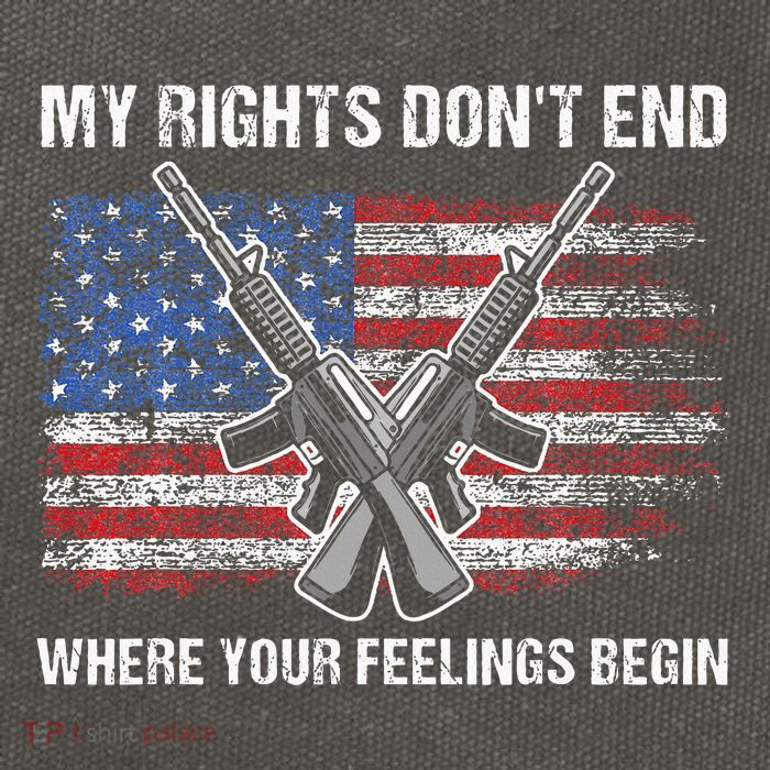 My Rights DonT End Where Your Feelings Begin American Guns Cotton Canvas Backpack