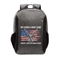 My Rights DonT End Where Your Feelings Begin American Guns Vector Backpack