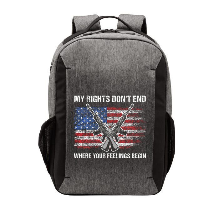My Rights DonT End Where Your Feelings Begin American Guns Vector Backpack