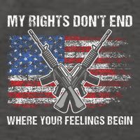 My Rights DonT End Where Your Feelings Begin American Guns Vector Backpack