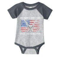 My Rights DonT End Where Your Feelings Begin American Guns Infant Baby Jersey Bodysuit