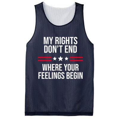My Rights Don't End Where Your Feelings Begin Mesh Reversible Basketball Jersey Tank