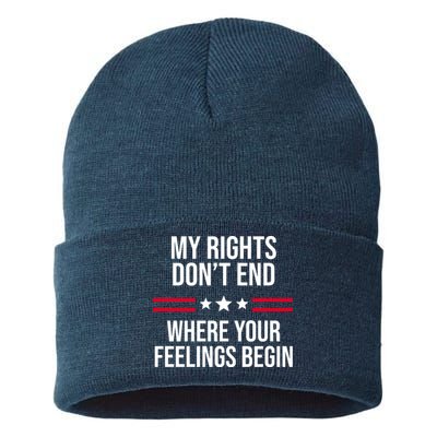 My Rights Don't End Where Your Feelings Begin Sustainable Knit Beanie