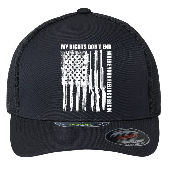 My Rights Don't End Where Your Feelings Begin Flexfit Unipanel Trucker Cap