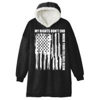 My Rights Don't End Where Your Feelings Begin Hooded Wearable Blanket