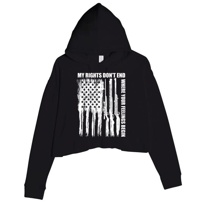 My Rights Don't End Where Your Feelings Begin Crop Fleece Hoodie