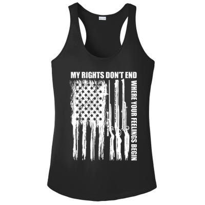 My Rights Don't End Where Your Feelings Begin Ladies PosiCharge Competitor Racerback Tank