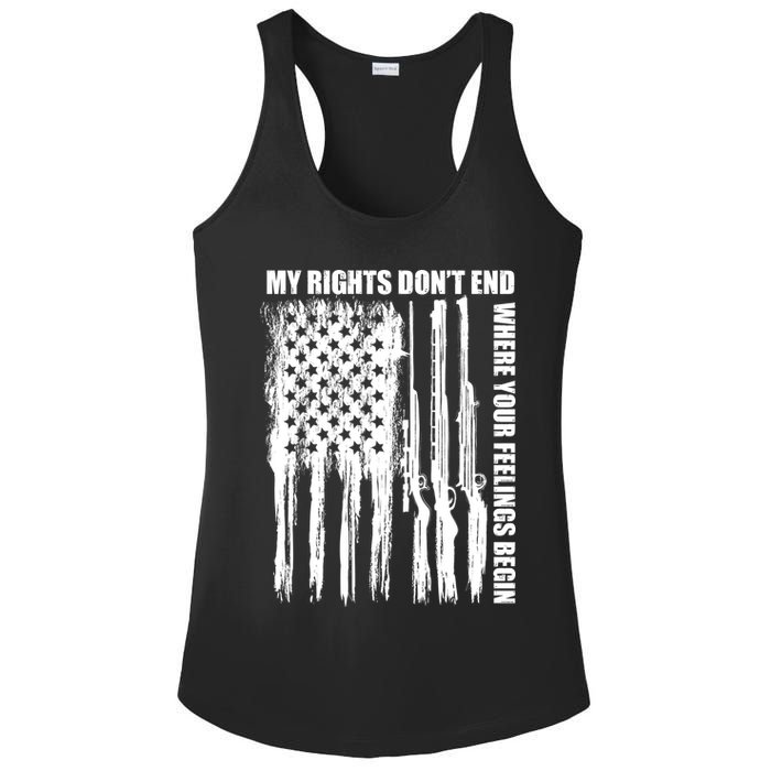 My Rights Don't End Where Your Feelings Begin Ladies PosiCharge Competitor Racerback Tank