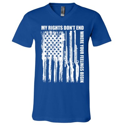 My Rights Don't End Where Your Feelings Begin V-Neck T-Shirt
