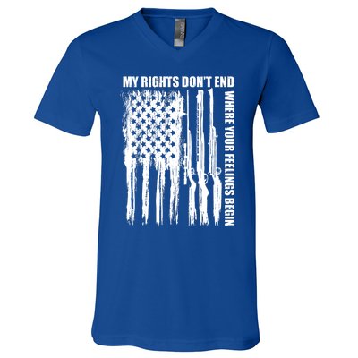 My Rights Don't End Where Your Feelings Begin V-Neck T-Shirt