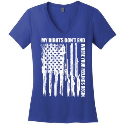 My Rights Don't End Where Your Feelings Begin Women's V-Neck T-Shirt