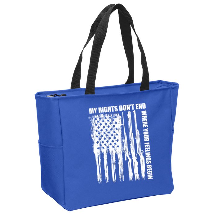My Rights Don't End Where Your Feelings Begin Zip Tote Bag