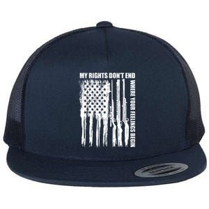 My Rights Don't End Where Your Feelings Begin Flat Bill Trucker Hat