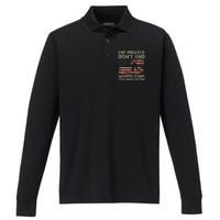 My Rights DonT End Where Your Feelings Begin Performance Long Sleeve Polo