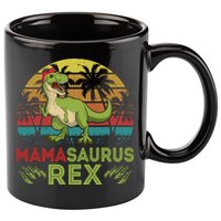 Mamasaurus Rex Dinosaur Funny Mom 11oz C Handle Ceramic Mug