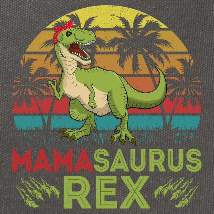 Mamasaurus Rex Dinosaur Funny Mom Cotton Canvas Backpack