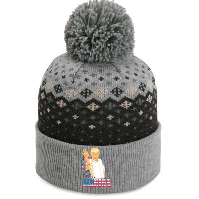 Merica Re Elect Trump 45 Second Term 4th July 2020 Gift The Baniff Cuffed Pom Beanie