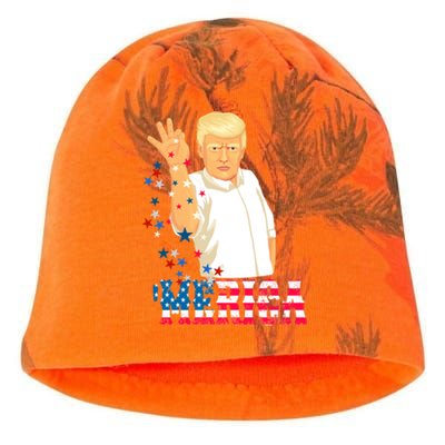 Merica Re Elect Trump 45 Second Term 4th July 2020 Gift Kati - Camo Knit Beanie