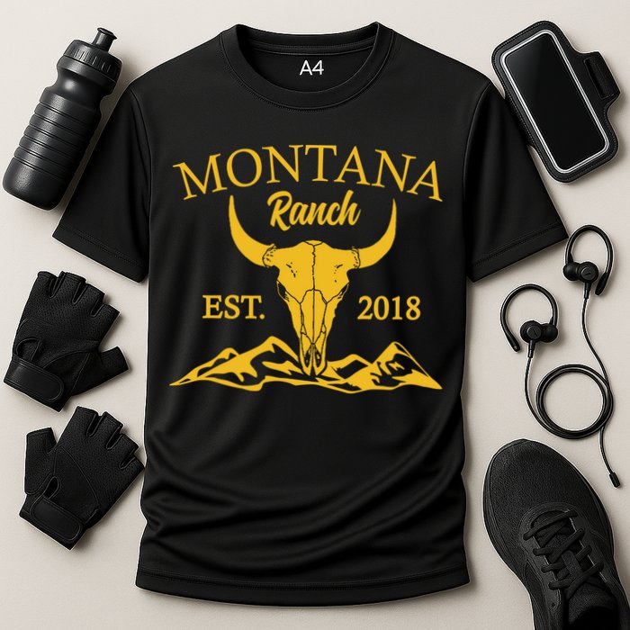 Montana Ranch Est 2018 Cooling Performance Crew T-Shirt