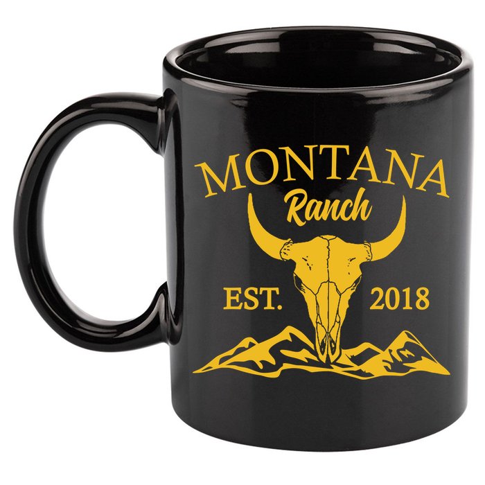 Montana Ranch Est 2018 11oz C Handle Ceramic Mug