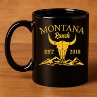 Montana Ranch Est 2018 11oz C Handle Ceramic Mug