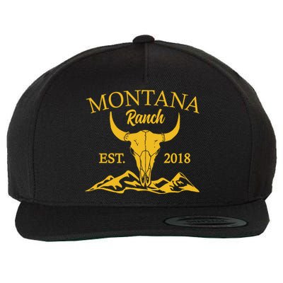 Montana Ranch Est 2018 Wool Snapback Cap