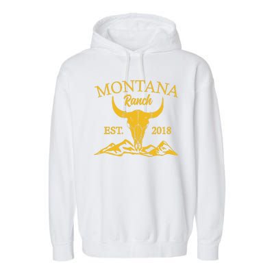 Montana Ranch Est 2018 Garment-Dyed Fleece Hoodie