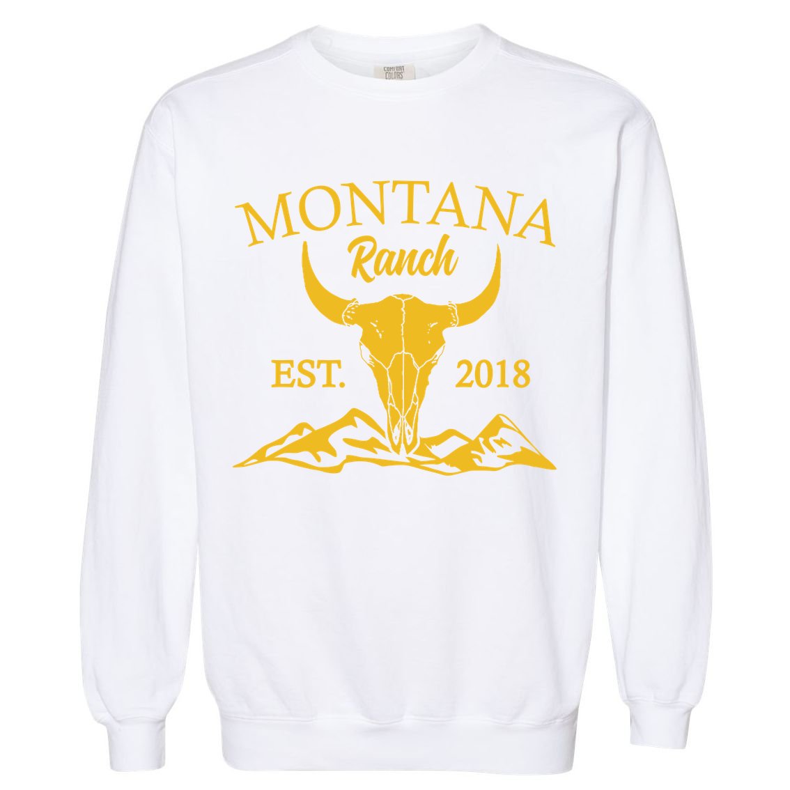 Montana Ranch Est 2018 Garment-Dyed Sweatshirt