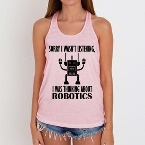 Mechanics Robotical Engineer Funny Robots Funny Gift Women's Knotted Racerback Tank