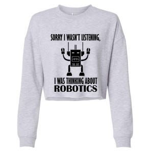 Mechanics Robotical Engineer Funny Robots Funny Gift Cropped Pullover Crew