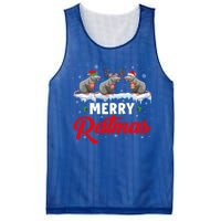 Merry Ratmas Funny Santa Elf Reindeer Rat Christmas Light Gift Mesh Reversible Basketball Jersey Tank