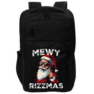 Mewy Rizzmas Funny Santa Mewing Joke Rizz Christmas Impact Tech Backpack