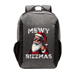 Mewy Rizzmas Funny Santa Mewing Joke Rizz Christmas Vector Backpack