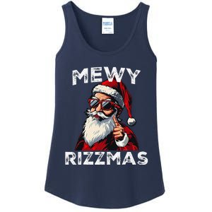 Mewy Rizzmas Funny Santa Mewing Joke Rizz Christmas Ladies Essential Tank