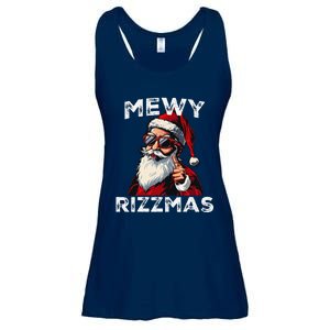 Mewy Rizzmas Funny Santa Mewing Joke Rizz Christmas Ladies Essential Flowy Tank