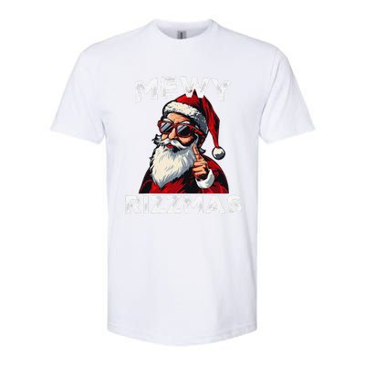 Mewy Rizzmas Funny Santa Mewing Joke Rizz Christmas Softstyle CVC T-Shirt