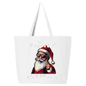 Mewy Rizzmas Funny Santa Mewing Joke Rizz Christmas 25L Jumbo Tote