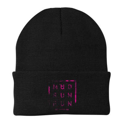 Mud Run Fun Mudder Trail Running And Mudding Knit Cap Winter Beanie