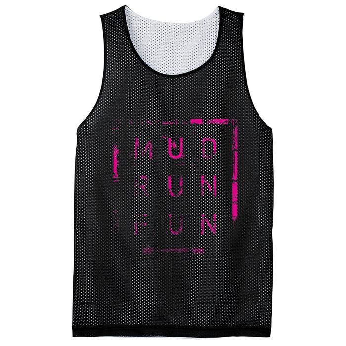Mud Run Fun Mudder Trail Running And Mudding Mesh Reversible Basketball Jersey Tank