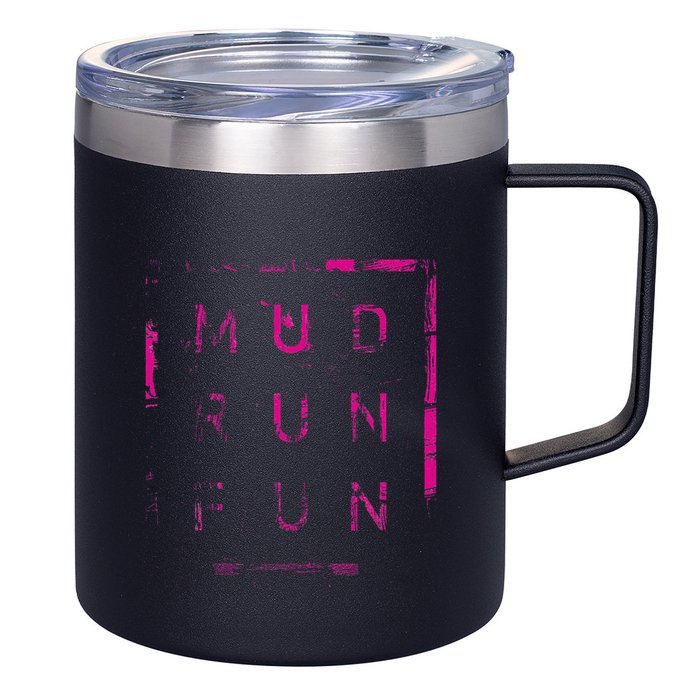 Mud Run Fun Mudder Trail Running And Mudding 12oz Stainless Steel Coffee Mug
