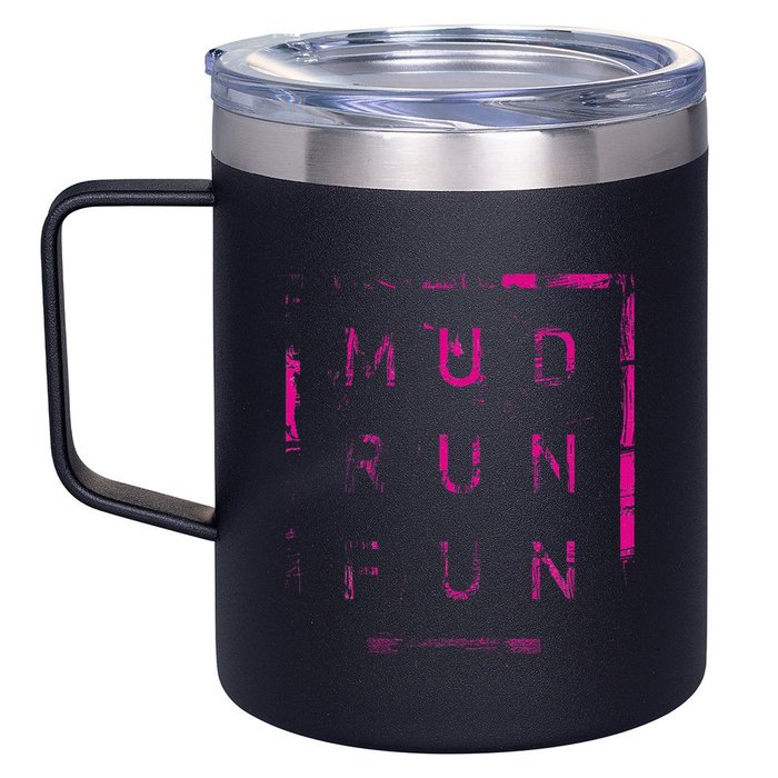 Mud Run Fun Mudder Trail Running And Mudding 12oz Stainless Steel Coffee Mug