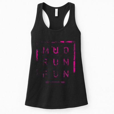 Mud Run Fun Mudder Trail Running And Mudding Womens Tank Top