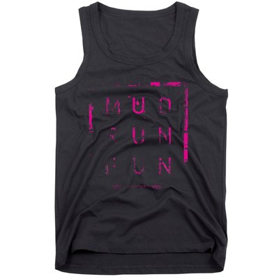 Mud Run Fun Mudder Trail Running And Mudding Tank Top