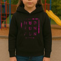 Mud Run Fun Mudder Trail Running And Mudding Kids Hoodie