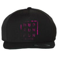 Mud Run Fun Mudder Trail Running And Mudding Wool Snapback Cap