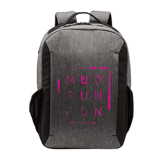 Mud Run Fun Mudder Trail Running And Mudding Vector Backpack