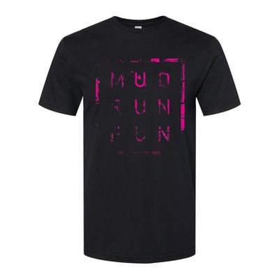 Mud Run Fun Mudder Trail Running And Mudding Softstyle® CVC T-Shirt