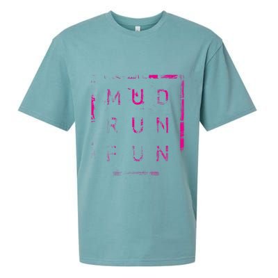 Mud Run Fun Mudder Trail Running And Mudding Sueded Cloud Jersey T-Shirt