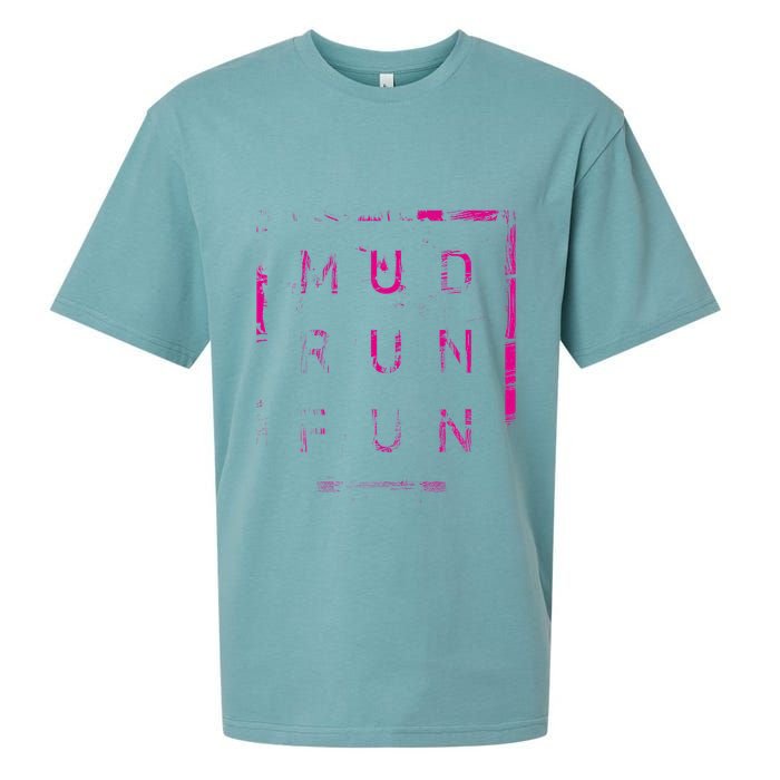Mud Run Fun Mudder Trail Running And Mudding Sueded Cloud Jersey T-Shirt